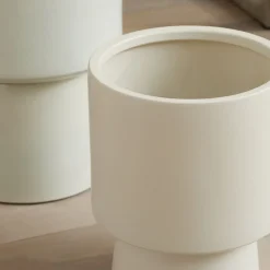 West Elm Bishop Ceramic Indoor/Outdoor Pedestal Planters