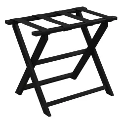 West Elm Black Luggage Rack w/ Nylon Straps
