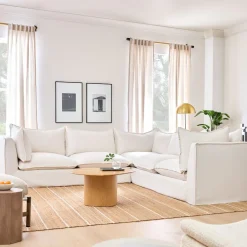 West Elm Bleecker Down-Filled Slipcover 3-Piece L-Shaped Sectional (120.5")