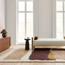 West Elm Block Art Shag Wool Rug