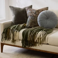 West Elm Blue Tapestry & Throw Set