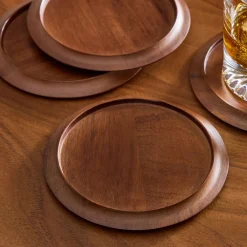 West Elm Bodin Wood Coaster Sets
