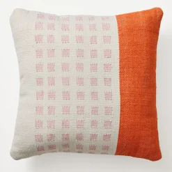 West Elm Bolé Road Colorblock Check Indoor/Outdoor Pillow