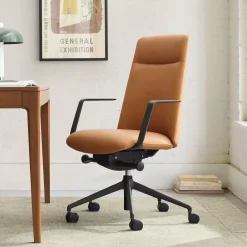West Elm Bolton Leather High-Back Ergonomic Office Chair