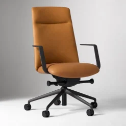 West Elm Bolton Leather High-Back Ergonomic Office Chair