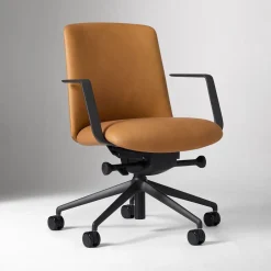 West Elm Bolton Leather Low-Back Ergonomic Office Chair
