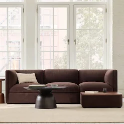 West Elm Bowery Storage Modular 4-Piece Ottoman Sectional (99")