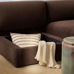 West Elm Bowery Storage Modular 4-Piece Ottoman Sectional (99")