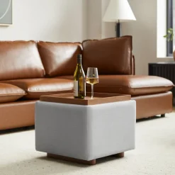West Elm Bowman Storage Ottoman