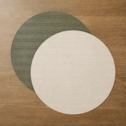 West Elm Braid Textured Easy-Care Round Placemats