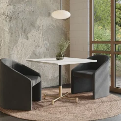 West Elm Branch Restaurant Square Dining Table - Quartz