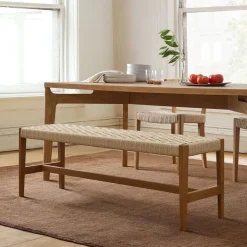 West Elm Brenna Woven Dining Bench