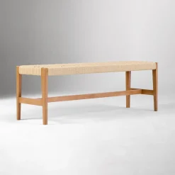 West Elm Brenna Woven Dining Bench