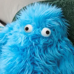 West Elm Bright Blue Monster Pillow