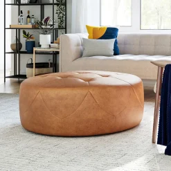 West Elm Brighton Leather Ottoman
