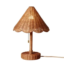 West Elm Brigitte Rattan Mini Table Lamp (18")