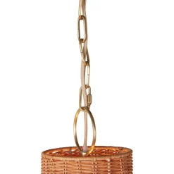 West Elm Brigitte Rattan Scallop Bell Pendant (20")