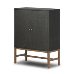 West Elm Britten Raffia Bar Cabinet (40")
