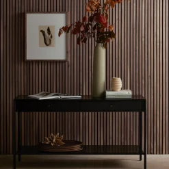 West Elm Bronzed Iron Console Table (57")
