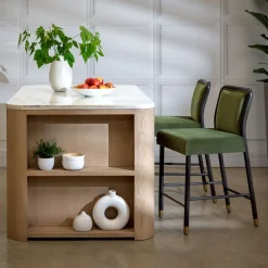 West Elm Brookhaven Marble Kitchen Island (62")