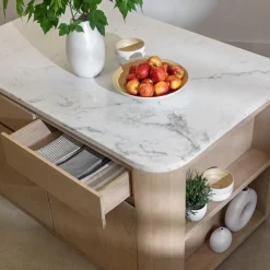 West Elm Brookhaven Marble Kitchen Island (62")