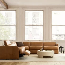 West Elm Build Your Own - Leroy Motion Reclining Leather Sectional