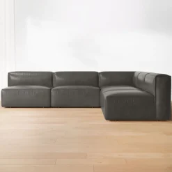 West Elm Build Your Own - Remi Modular Leather Sectional