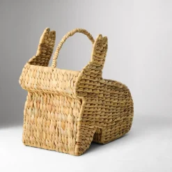 West Elm Bunny Rattan Easter Basket