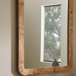 West Elm Burled Wood Wall Mirror