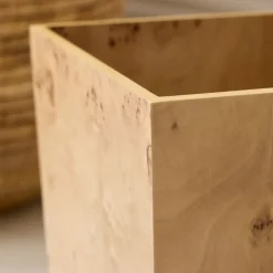 West Elm Burled Wood Waste Bin