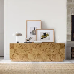 West Elm Burl Media Console (72")
