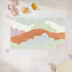 Kids West Elm Butterfly Clouds Bath Mat
