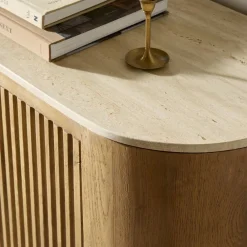 West Elm Caiphas Travertine Media Console (66")