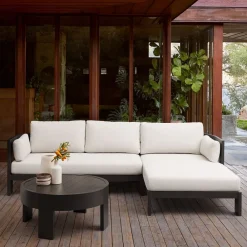 West Elm Caldera Aluminum Outdoor 2-Piece Chaise Sectional (105")