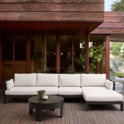 West Elm Caldera Aluminum Outdoor 3-Piece Chaise Sectional (135")