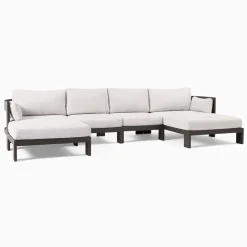West Elm Caldera Aluminum Outdoor 4-Piece U-Shaped Sectional Protective Cover