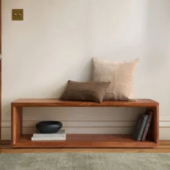 West Elm Calla Solid Wood Entryway Bench (–)