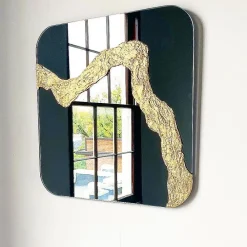 West Elm Candice Luter Glissando Square Crossover Wall Mirror