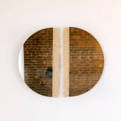 West Elm Candice Luter Refract Raffia Circle Wall Mirror Set