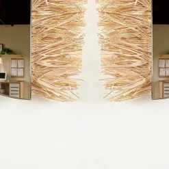 West Elm Candice Luter Refract Raffia Racetrack Wall Mirror Set