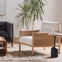 West Elm Cane Arms Chair