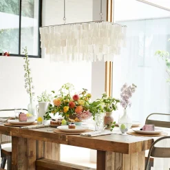 West Elm Capiz Rectangle Chandelier (30.5")