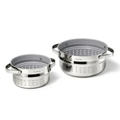 West Elm Caraway Stainless Steel Steamer Duo