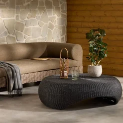 West Elm Cartersville Woven Outdoor Coffee Table (50")