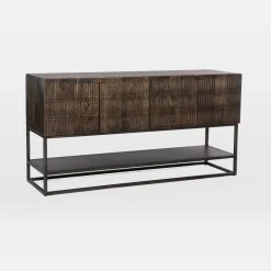 West Elm Carved Mango Wood Media Console (56")