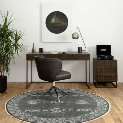 West Elm Carved Mango Wood Writing Desk (56")