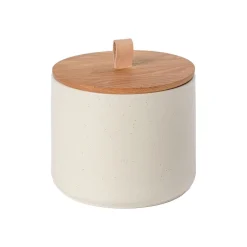 West Elm Casafina Pacifica Wood Top Stoneware Canister