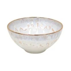 West Elm Casafina Taormina Stoneware Gold-Rimmed Cereal Bowls (Set of 4)