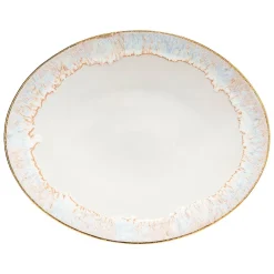 West Elm Casafina Taormina Stoneware Gold-Rimmed Serving Platter