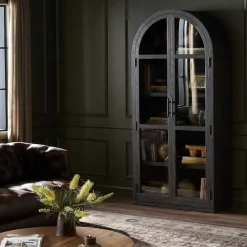 West Elm Casiphia Arched Oak Cabinet (38")